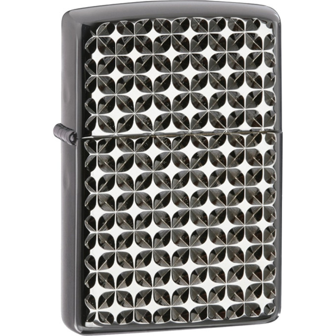 Зажигалка Zippo Armor 28186, чёрно-серебристая